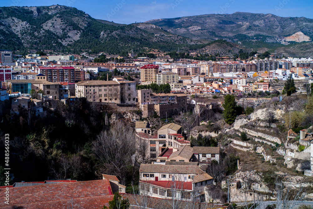 view of city of Alcoy and mountains around