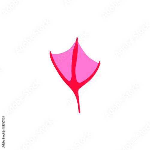 Bird paw print. Vector graphics. Symbol, logo illustration.
