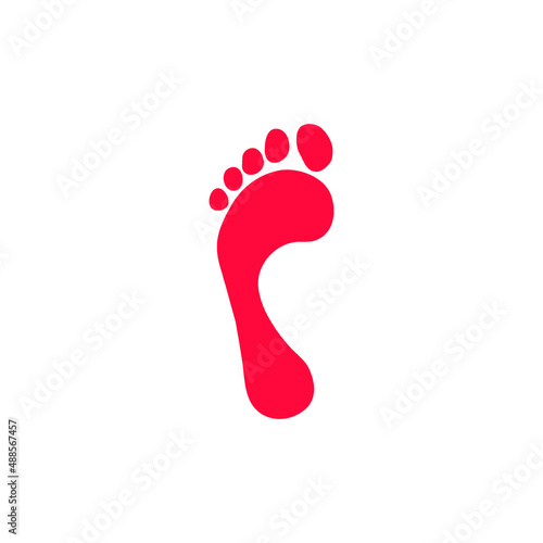 Human footprint. Vector graphics. Symbol, logo illustration.