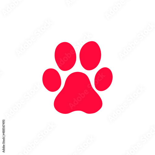 Paw print. Cat footprint. Logo. Vector illustration.