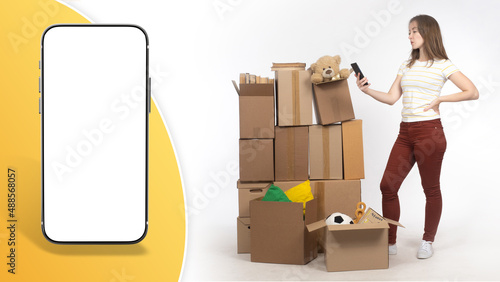 Woman is preparing to move....