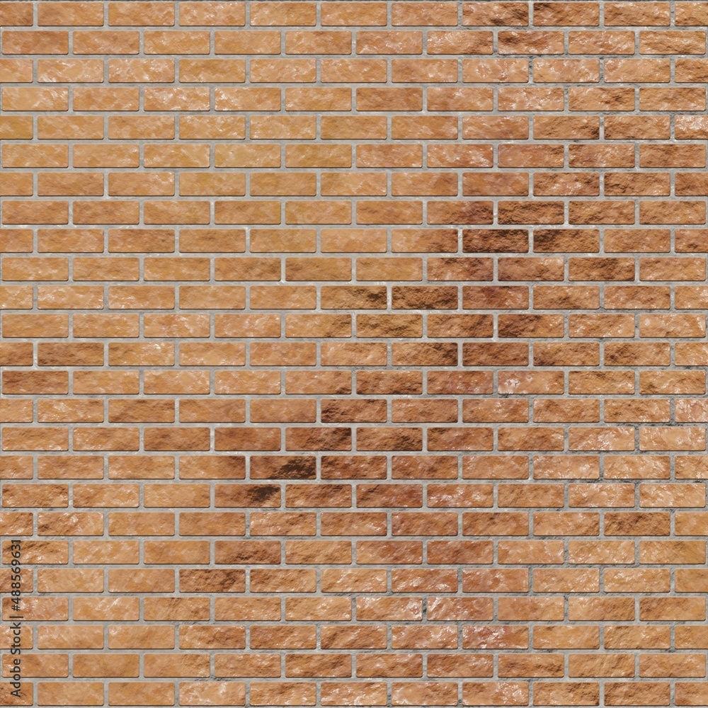 Fototapeta premium Brick wall decoration for wallpaper concept, 3D render
