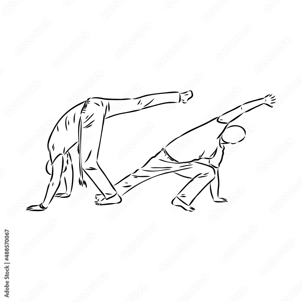 Capoeira Icon Silhouette Illustration. Dance And Sport Brazilian Vector ...