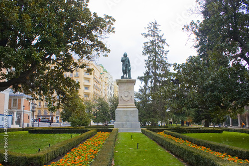  Statue of the painter Bartolom Murillo near Musem Prado in Madrid