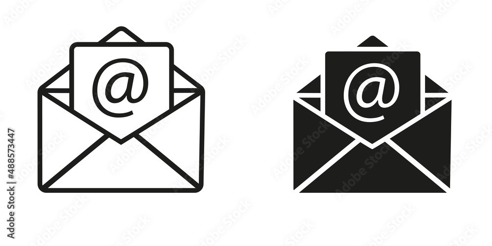 Mail envelope icon. Message notification icon. Open envelope sign. Vector icon Mail envelope icon. Message notification icon. Open envelope sign. Vector icon