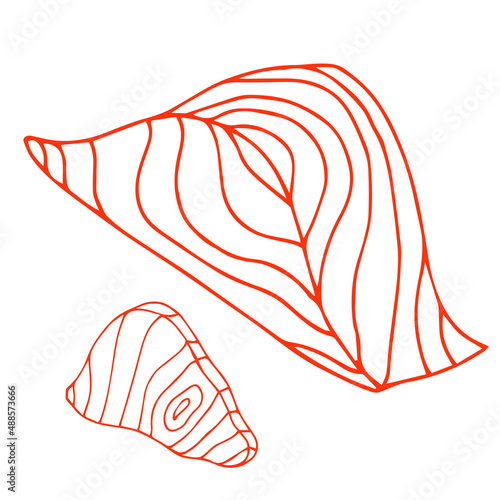 Seamless pattern with Salmon steak , conceptual sea food background, flat lay composition. Vector illustration. Good for menu cafe, restaurants, shops, market, packages.