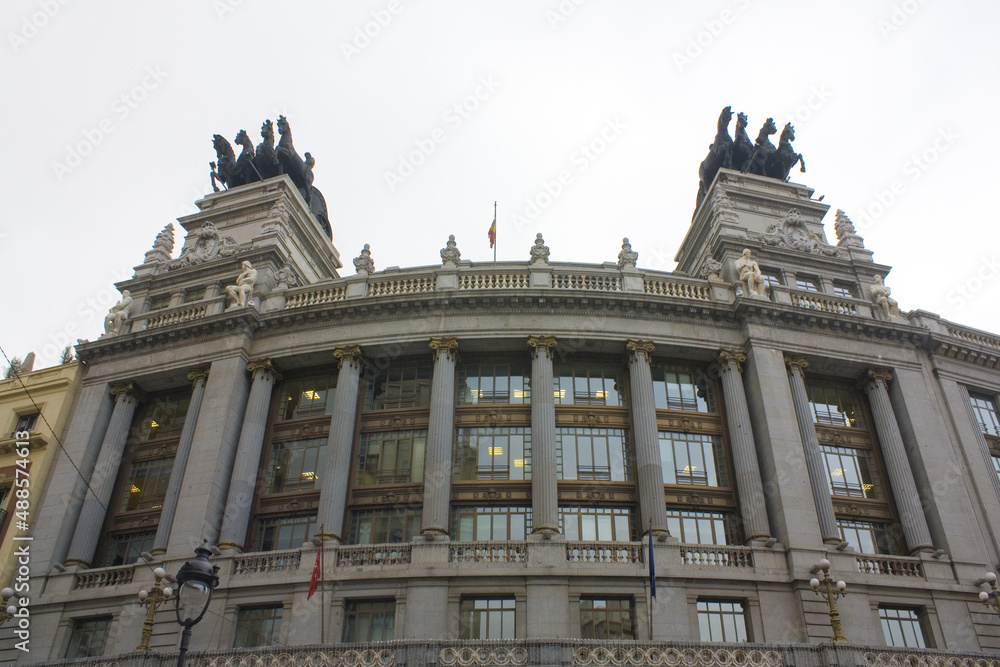 Beautiful historical building in Madrid, Spain
