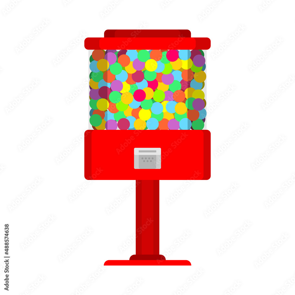 custom made wallpaper toronto digitalgumball machine isolated. Candy machine Vector illustration