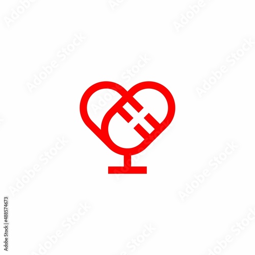 Love Podcast Logo Design. Heart Podcast Logo Design