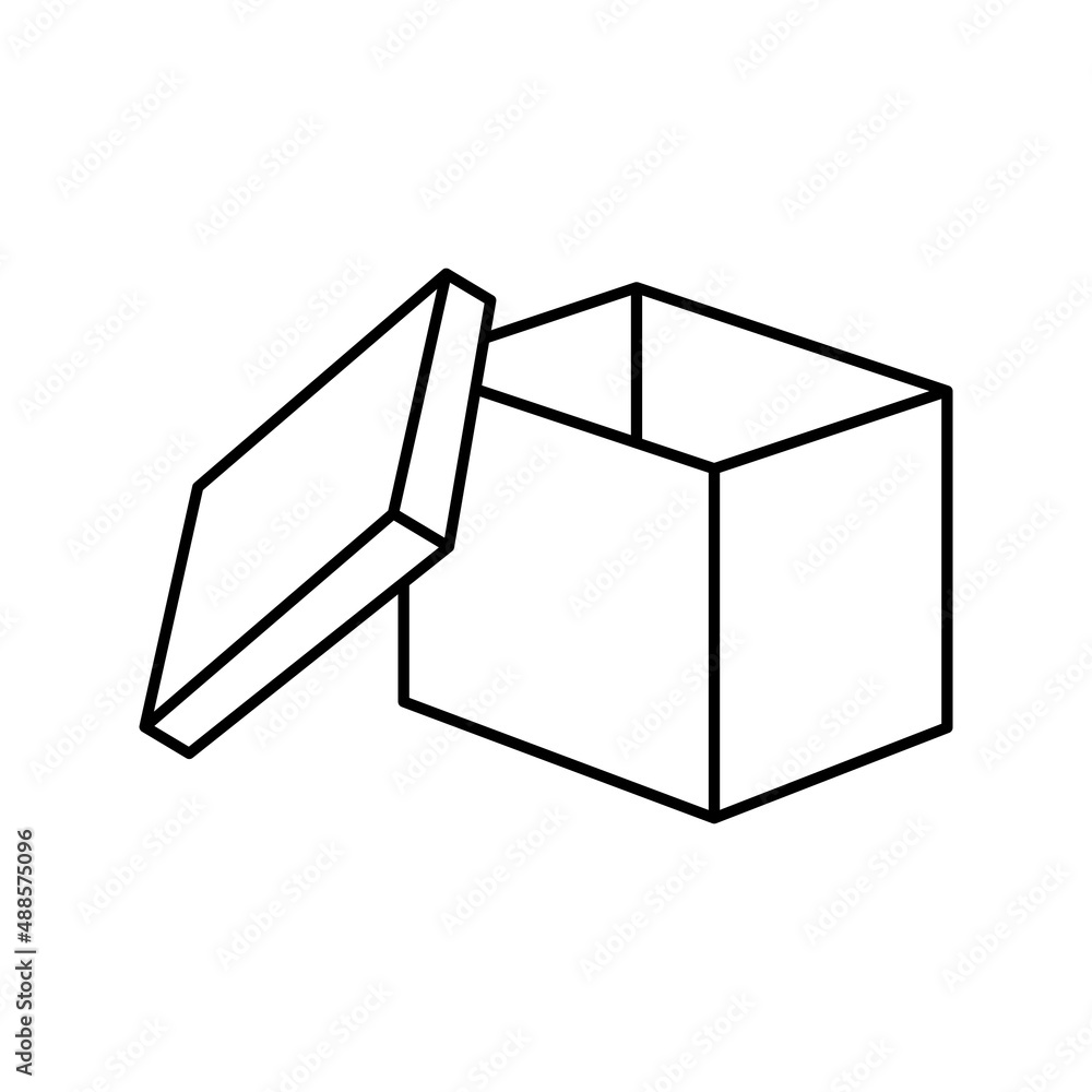 storaging goods box line icon vector illustration storaging goods box line icon vector illustration