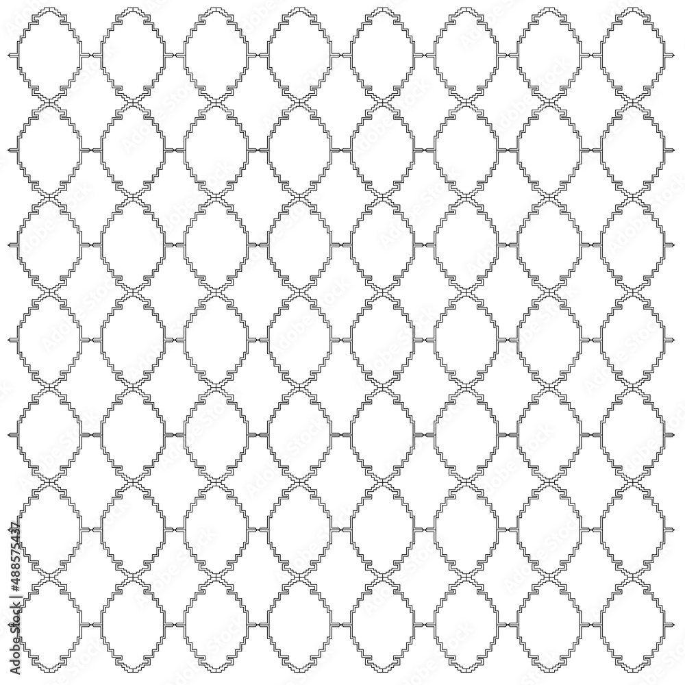 Fototapeta premium Luxury Ornaments Black White Pattern, Background, Texture