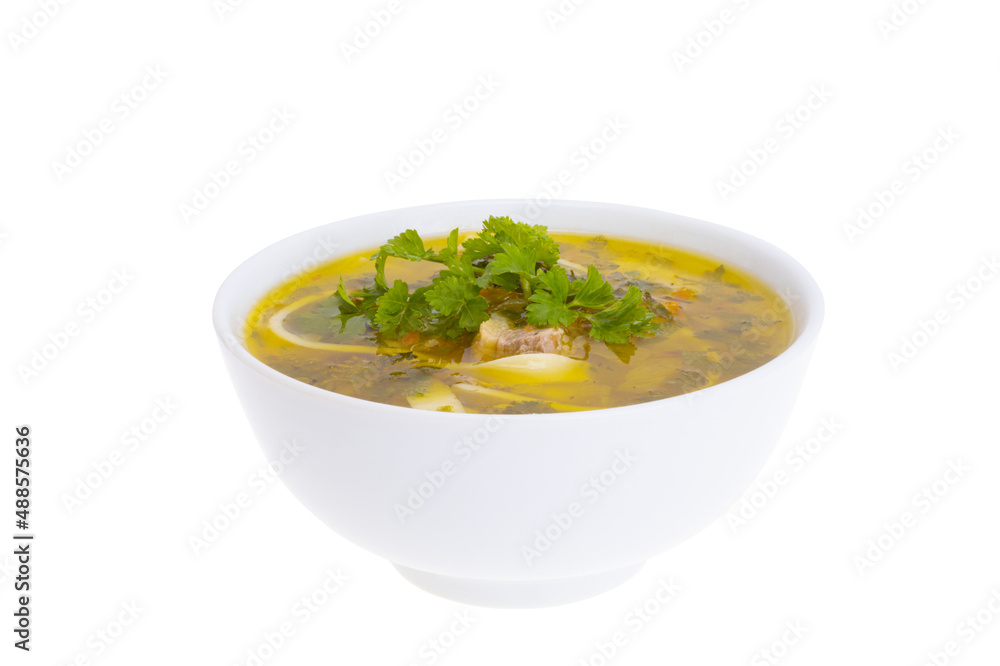 chicken noodle soup isolated chicken noodle soup isolated