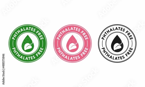 Phthalates free logo template illustration. Suitable for package product photo