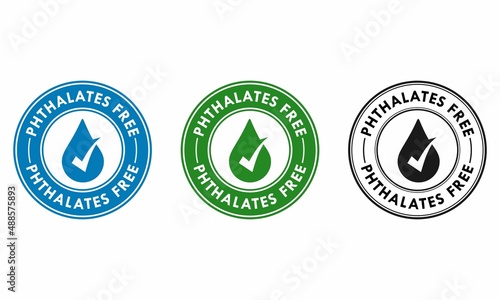 Phthalates free logo template illustration. Suitable for package product