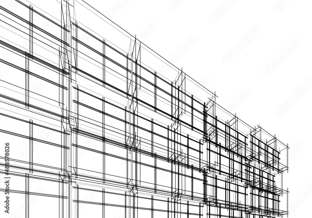 architecture building 3d illustration architecture building 3d illustration