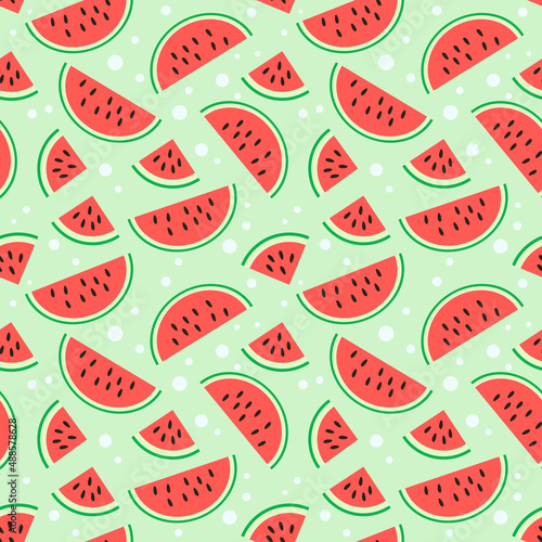 watermelon seamless pattern background. vector illustration