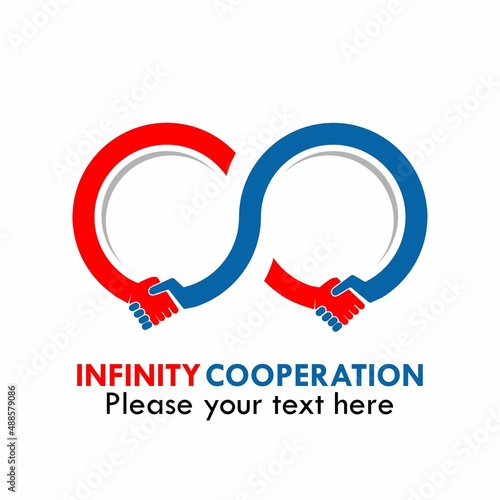 Infinity cooperation logo template illustration