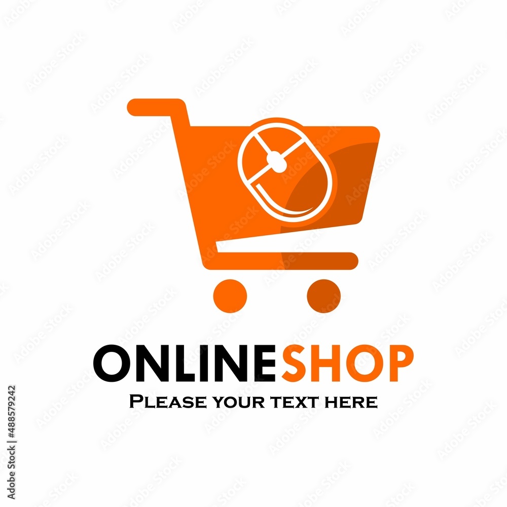 Online shop logo template illustration Online shop logo template illustration