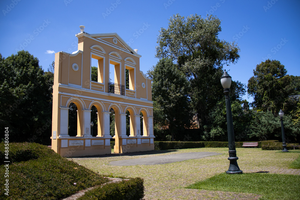 Architecture of the facade of the German forest in Curitiba Paraná
