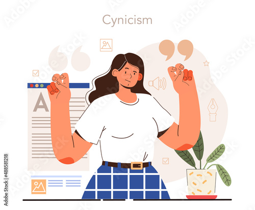 Emotive content creation. Cynicism as a publication response. Blog promotion photo