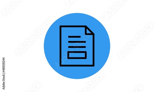Document File graph symbol. Edit pencil sign. Circle button Content linear design SEO collection. Simple outline element paper, creative writing, read concept, vector line, flat icon illustration © form and form 