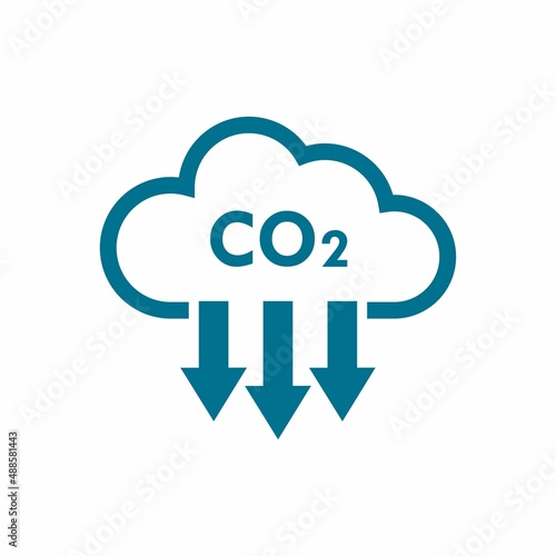 co2 - carbon dioxide emissions, vector icon