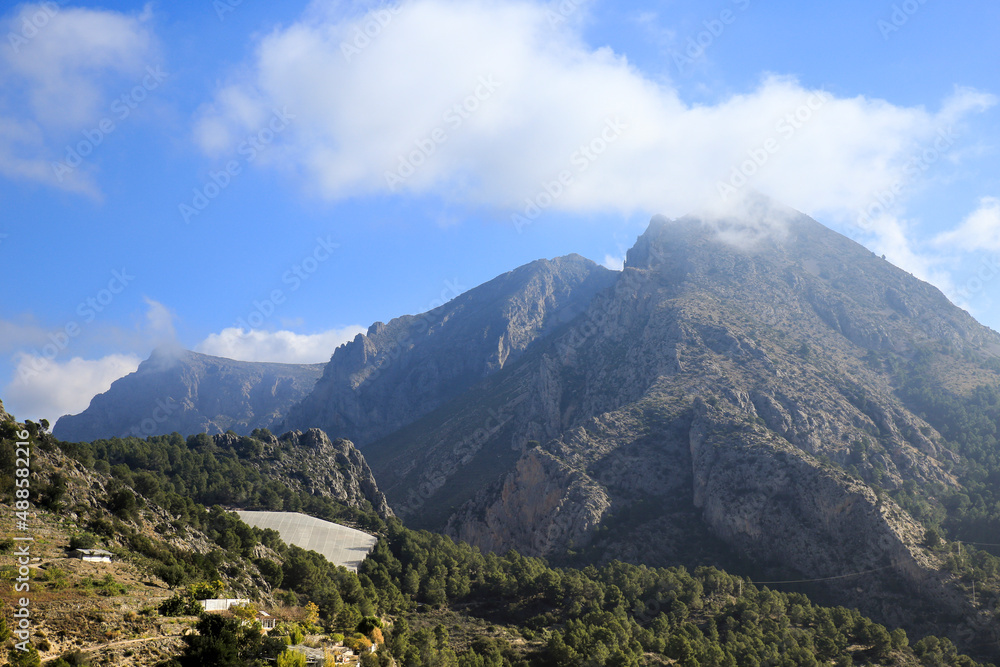 Mountain landscape with medlar plantations Mountain landscape with medlar plantations