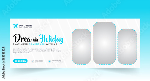 Travel social media facebook cover web banner