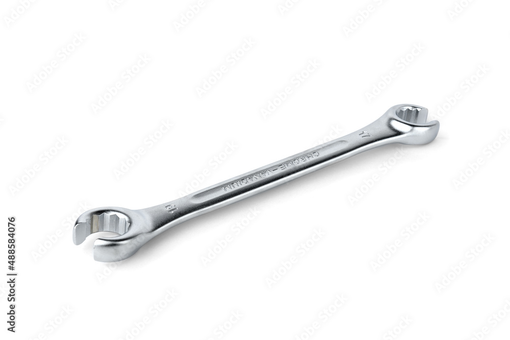Steel wrench isolated on white background. Steel wrench isolated on white background.