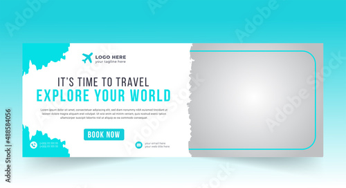 Travel social media facebook cover web banner