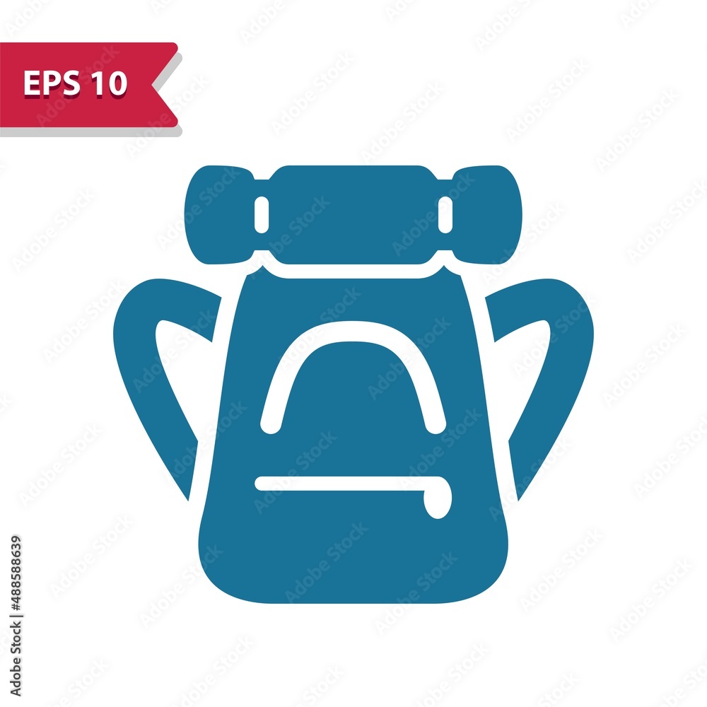 Backpack Icon. Hiking, Camping, Rucksack Backpack Icon. Hiking, Camping, Rucksack