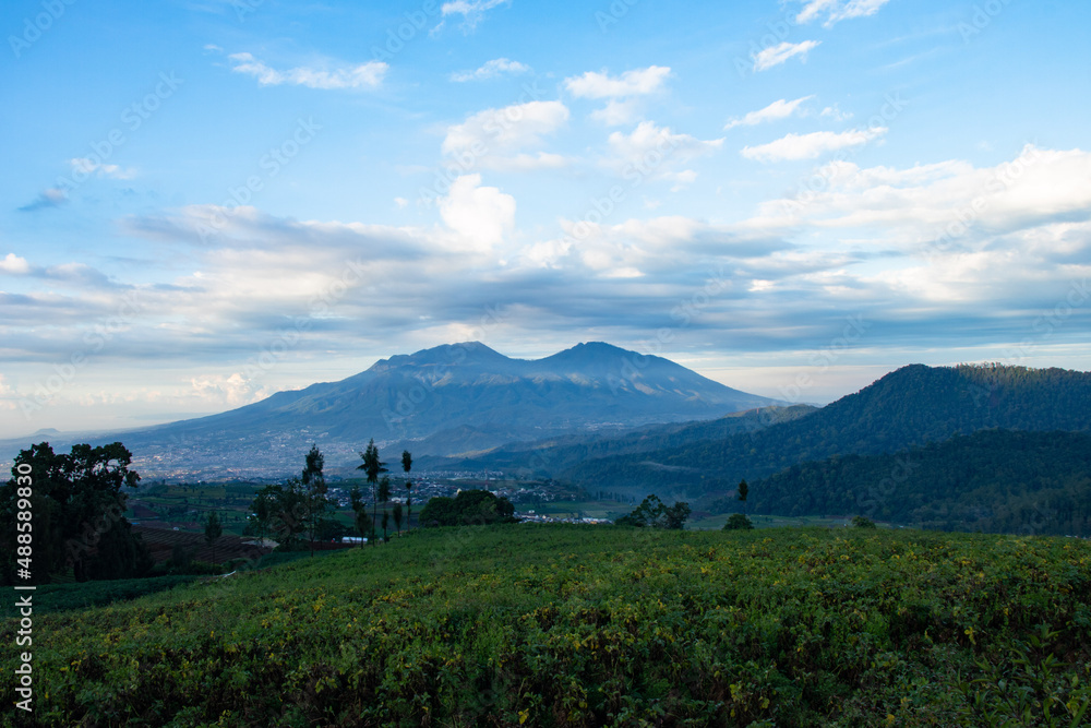 beautiful view of farmland in a tropical village beautiful view of farmland in a tropical village