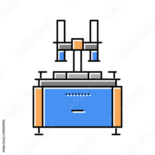 lapping machine color icon vector illustration