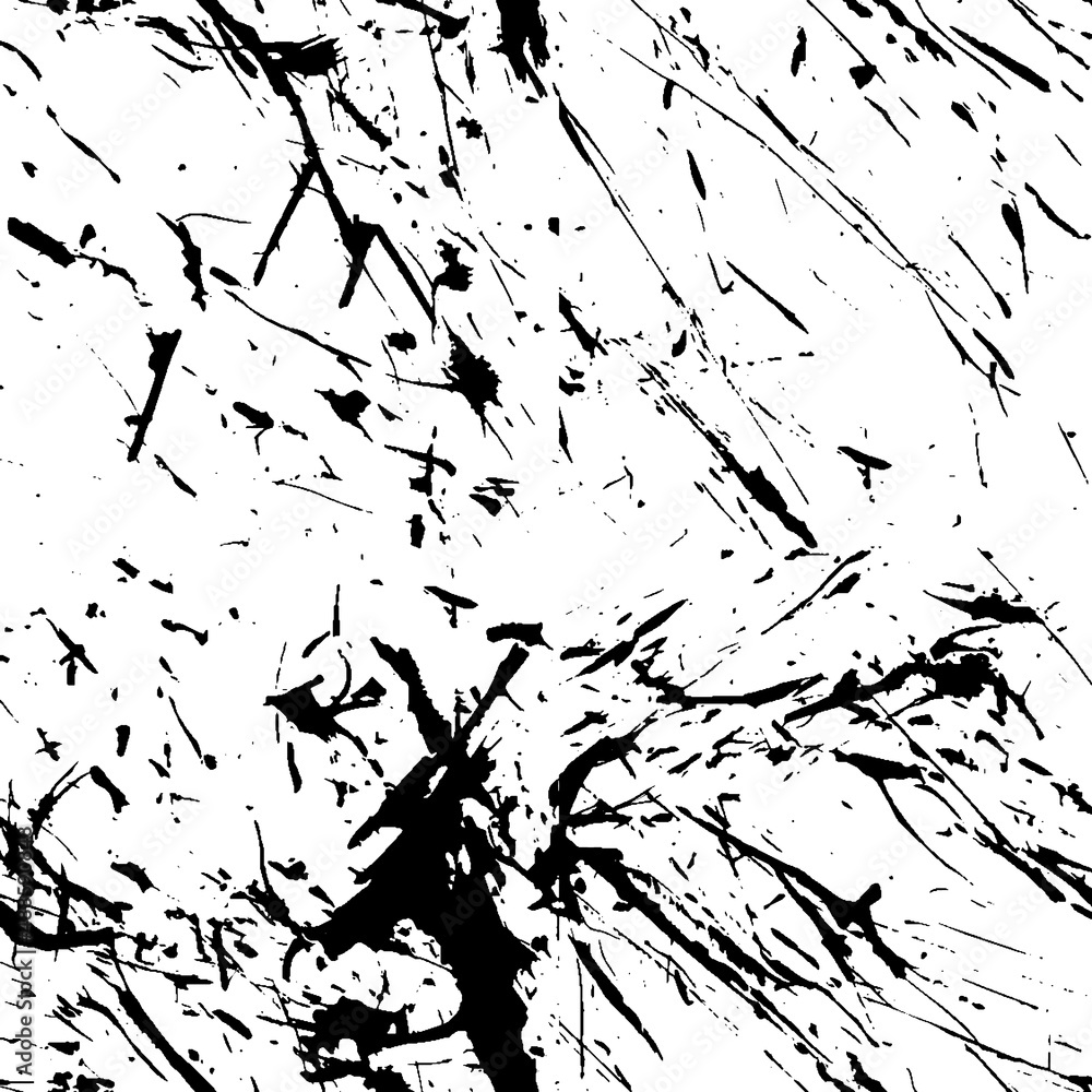 Naklejka premium Black and white grunge seamless pattern. Vector
