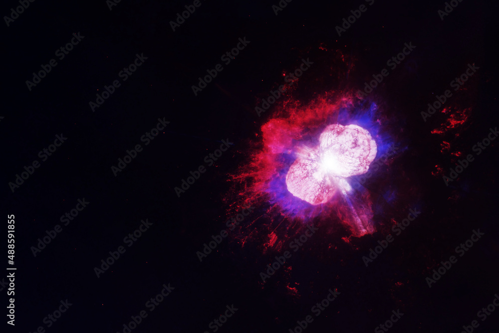 Supernova on a dark background. Elements of this image furnished by NASA