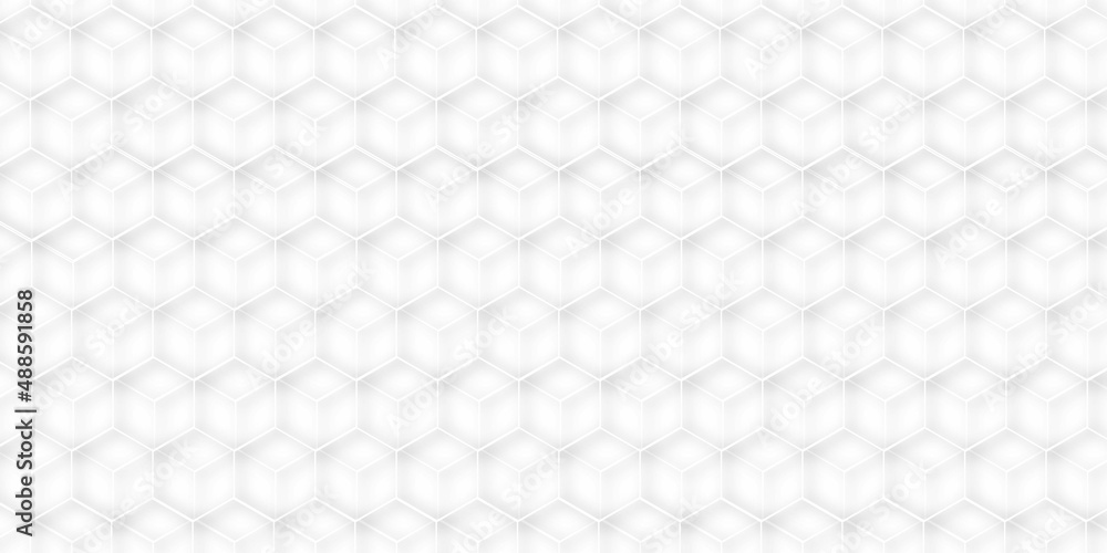 Abstract background with white fabric texture pattern in design . Honeycomb shape white Background, polygon white background, light and shadow on white paper background. in abstract design . Abstract background with white fabric texture pattern in design . Honeycomb shape white Background, polygon white background, light and shadow on white paper background. in abstract design .