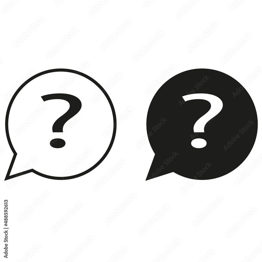 Question icon set. Chat question icon. sign vector illustration. Question icon set. Chat question icon. sign vector illustration.