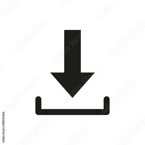 download icon. Icon on a white background. vector illustration.
