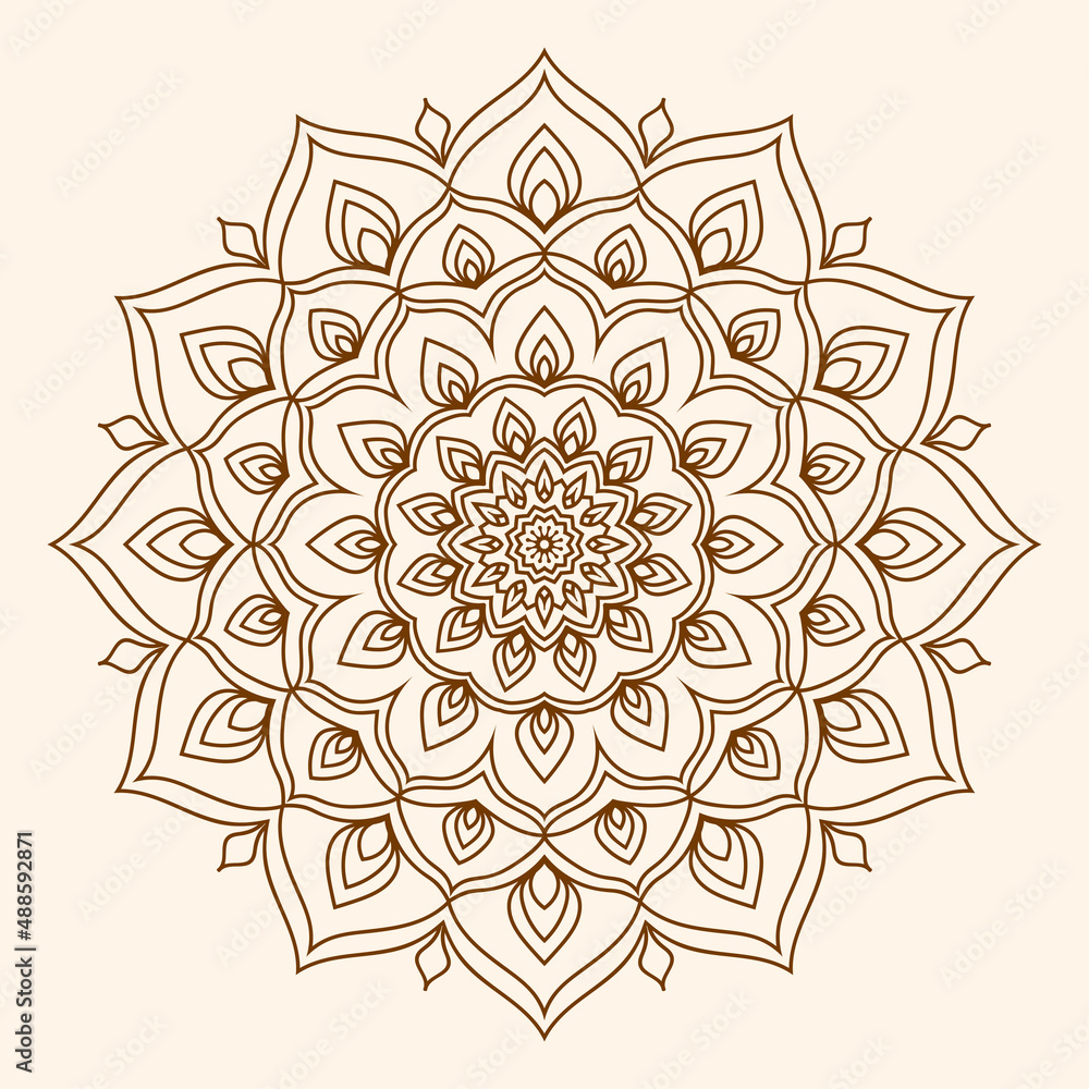 mandala abstract circular flower decoration vector design element