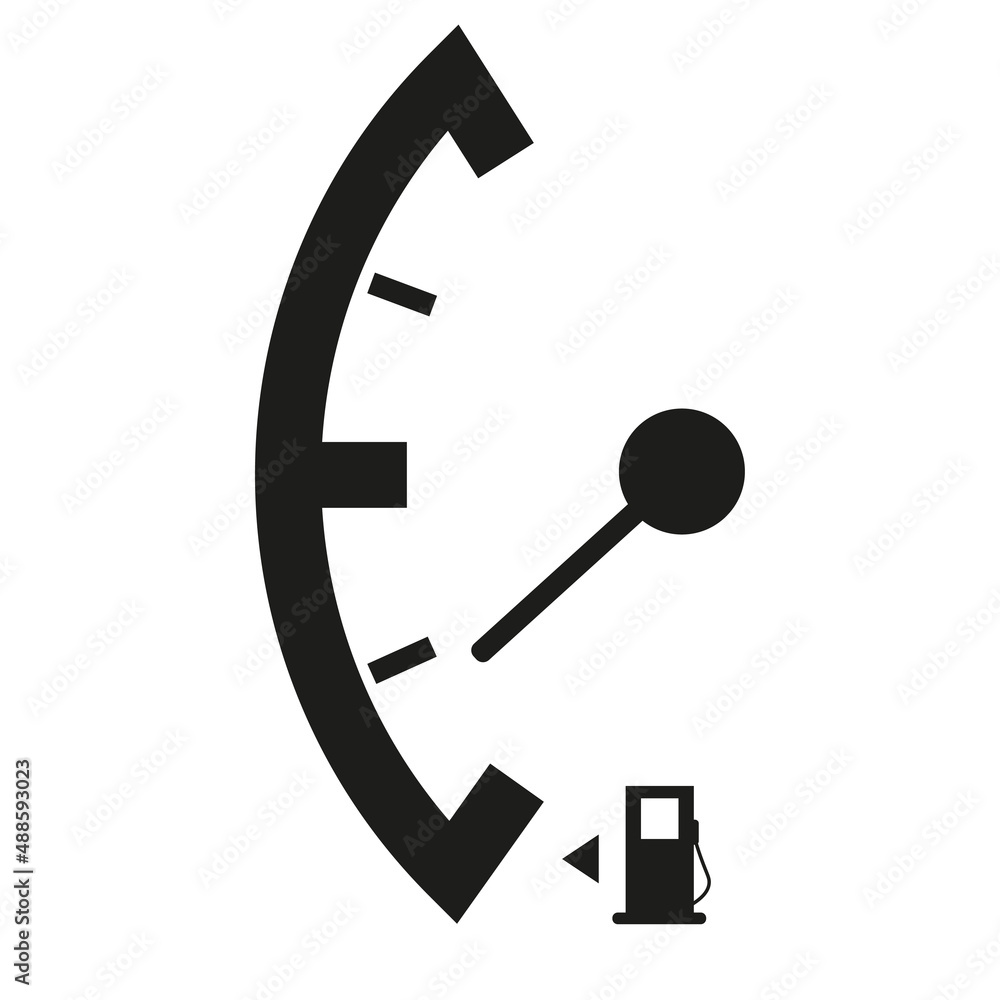 Low fuel sign. The gas tank is empty. illustration on a white background. illustration Low fuel sign. The gas tank is empty. illustration on a white background. illustration
