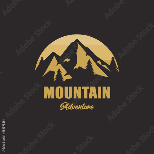 Mountain adventure logo design vector illustration