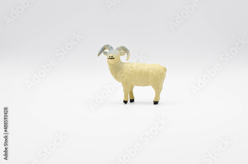 ram.plastic toy on a white background.