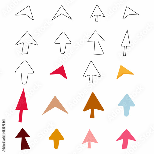 Hand drawn style illustration. Vector social media on a white isolated background