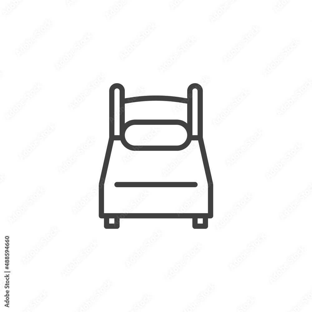 Bed furniture line icon Bed furniture line icon