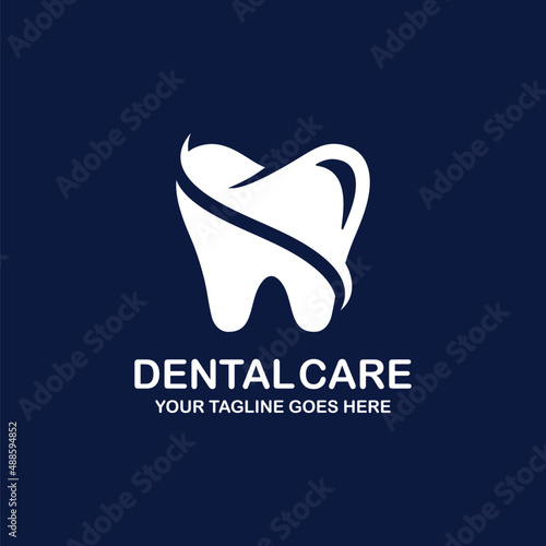 Dental care logo design vector illustration. Dental logo. Orthodontic logo