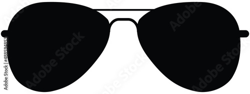 black sunglasses icon on white background