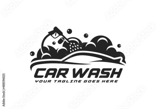 Car wash logo design vector illustration