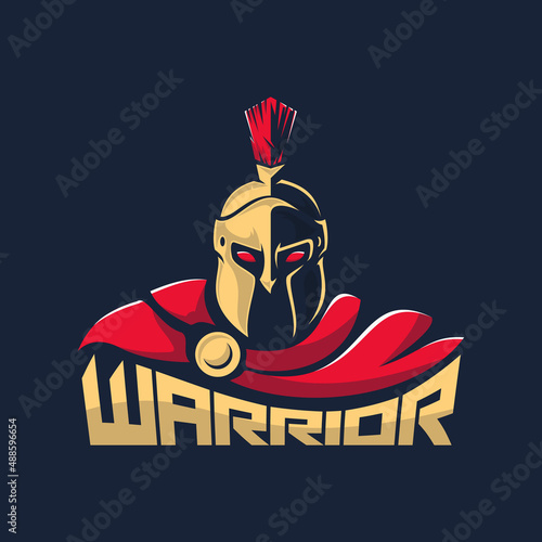 Fotografie, Obraz spartan warrior logo facing forward