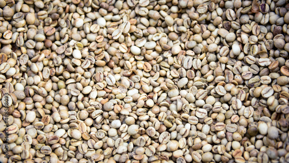 close-up Roasted coffee beans background close-up Roasted coffee beans background