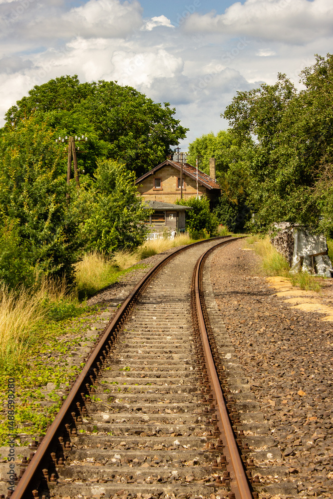 summer landscape scenery with railroad summer landscape scenery with railroad